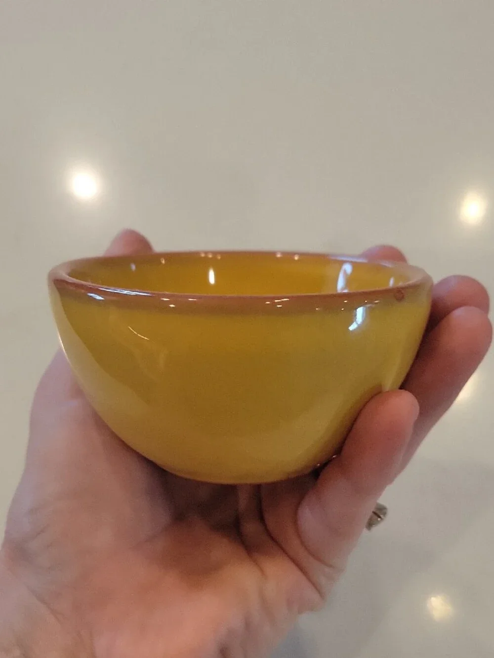 Pier 1 Nectar Yellow Glazed Terracotta Bowl